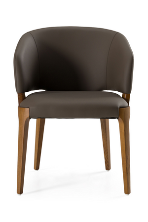 Brown Leatherette Dining Chair | OROA Modern Baskin | Oroa.com