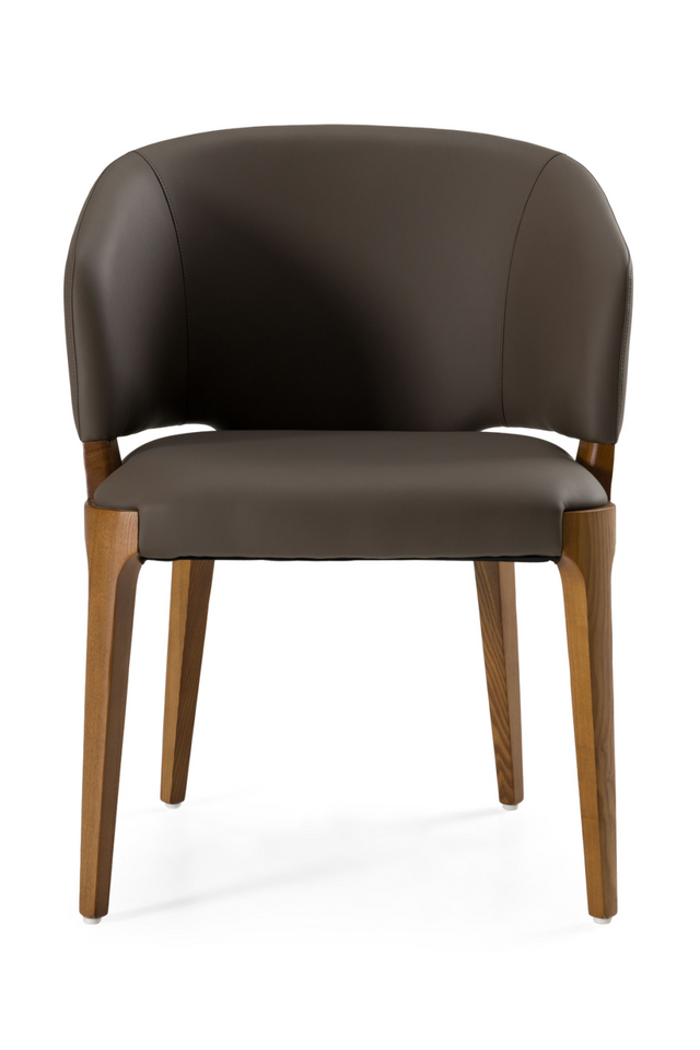 Brown Leatherette Dining Chair | OROA Modern Baskin | Oroa.com