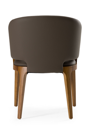 Brown Leatherette Dining Chair | OROA Modern Baskin | Oroa.com