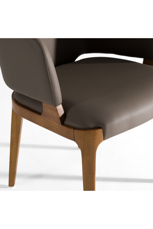 Brown Leatherette Dining Chair | OROA Modern Baskin | Oroa.com