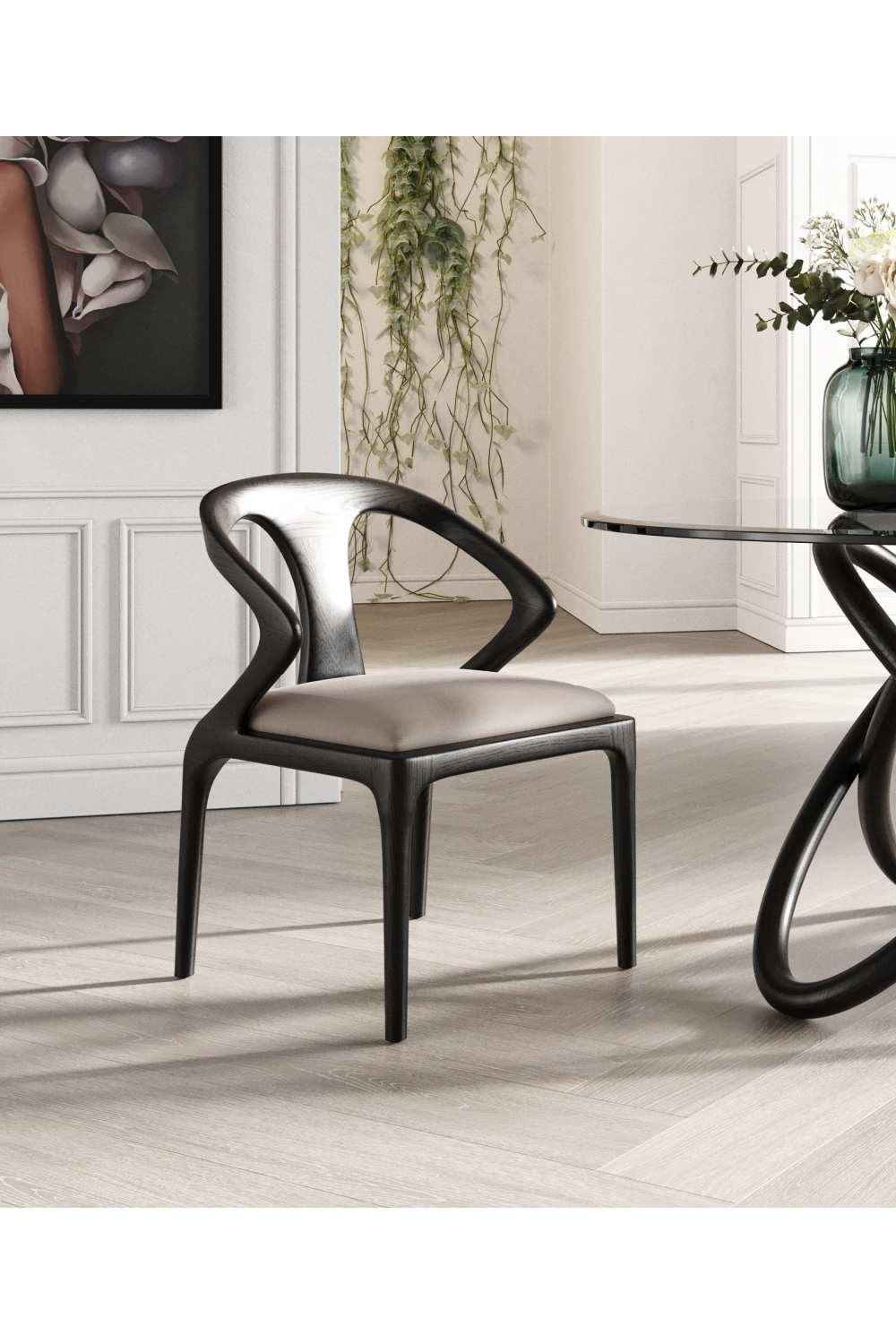 Black Ash Dining Chair | OROA Modern Campbell | Oroa.com