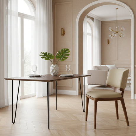 Vegan Leather Contemporary Dining Chairs (2) | OROA Modern Stanley