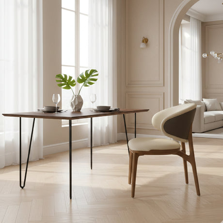 Cream Vegan Leather Dining Chair | OROA Modern Chance