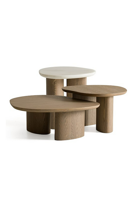 Wooden & Onyx Nesting Coffee Tables (3) | OROA Modern Raywood | Oroa.com