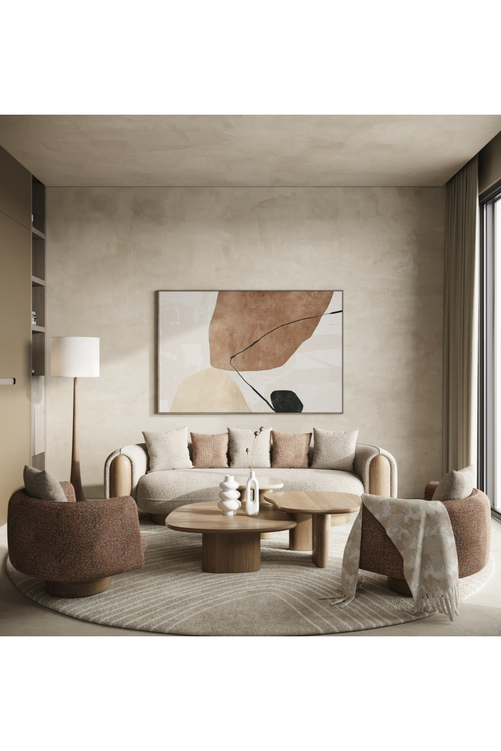 Wooden & Onyx Nesting Coffee Tables (3) | OROA Modern Raywood | Oroa.com