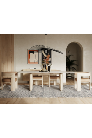 Beige Marble Dining Table | OROA Modern Osaka | Oroa.com
