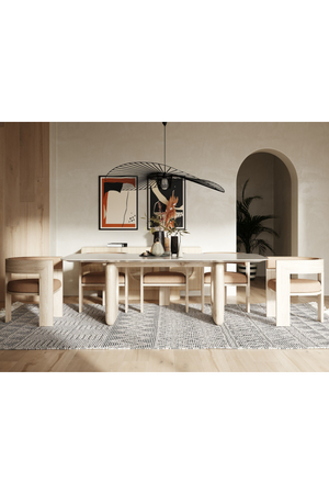 Beige Marble Dining Table | OROA Modern Osaka | Oroa.com