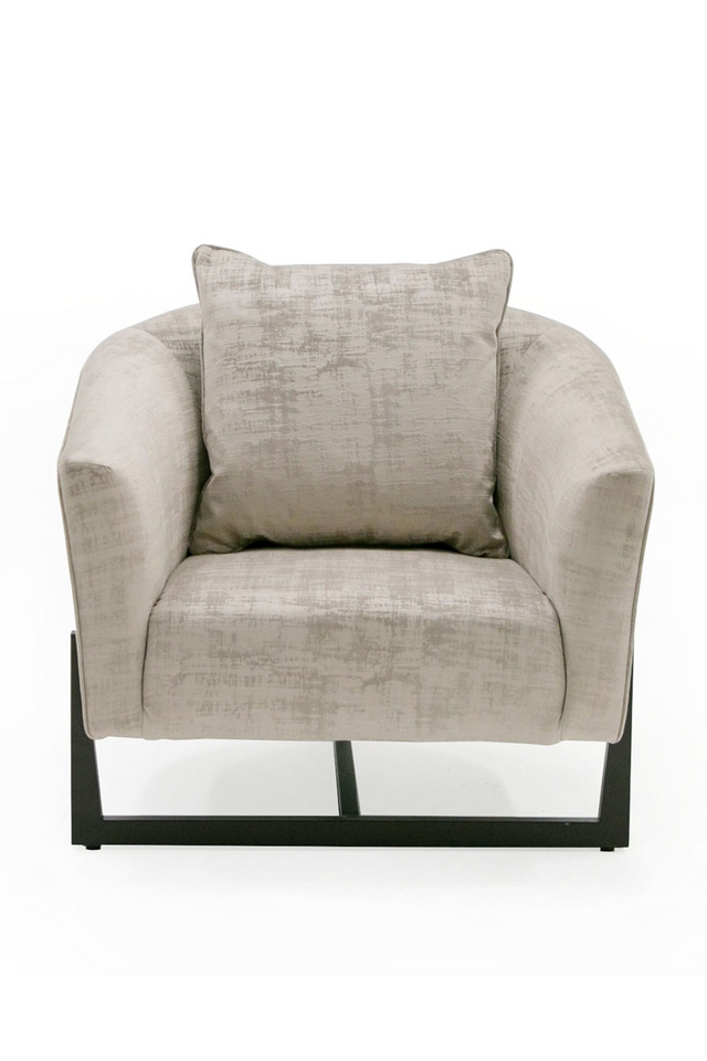 Curved Gray Accent Chair | OROA Modern Forbis | Oroa.com
