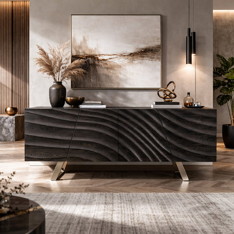   Wave Patterned Ash Sideboard | Oroa.com
