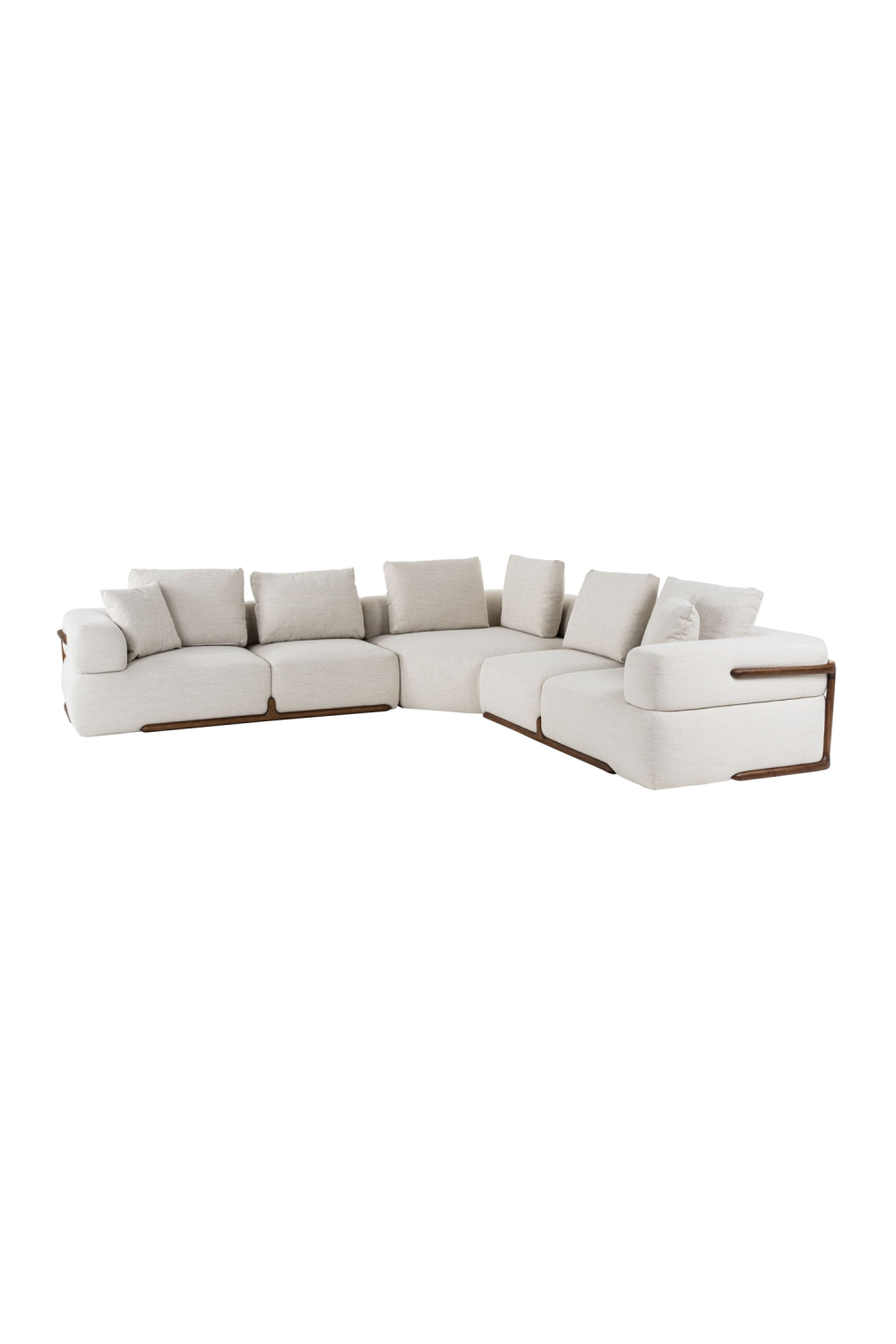 White Fabric Sectional Sofa | OROA Modern Simone | Oroa.com