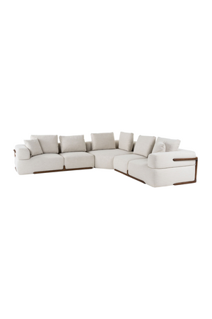 White Fabric Sectional Sofa | OROA Modern Simone | Oroa.com