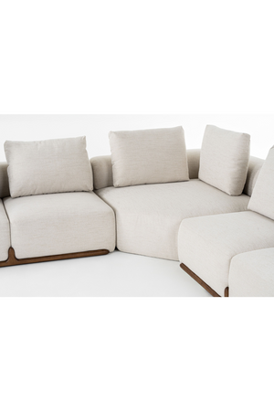 White Fabric Sectional Sofa | OROA Modern Simone | Oroa.com