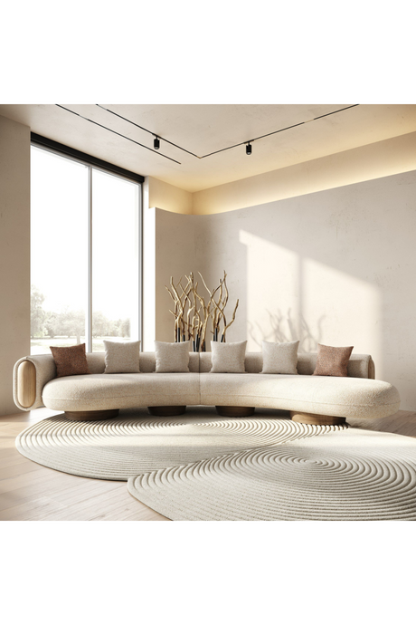 Multicolored Boucle Sectional Sofa | OROA Modern Raywood | Oroa.com