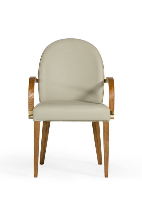 Taupe Leatherette Dining Armchair | OROA Modern Rexford | Oroa.com