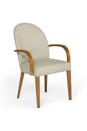 Taupe Leatherette Dining Armchair | OROA Modern Rexford | Oroa.com