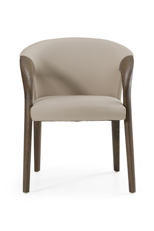 Vegan Leather Curved Dining Chair | OROA Modern Wynetta | Oroa.com