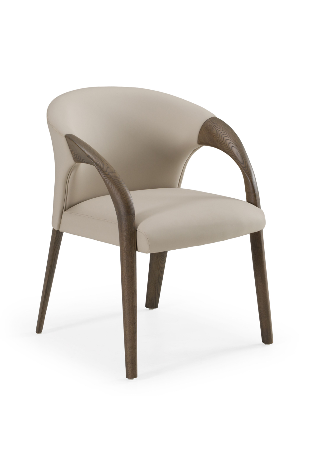 Vegan Leather Curved Dining Chair | OROA Modern Wynetta | Oroa.com