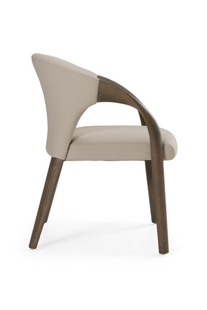 Vegan Leather Curved Dining Chair | OROA Modern Wynetta | Oroa.com