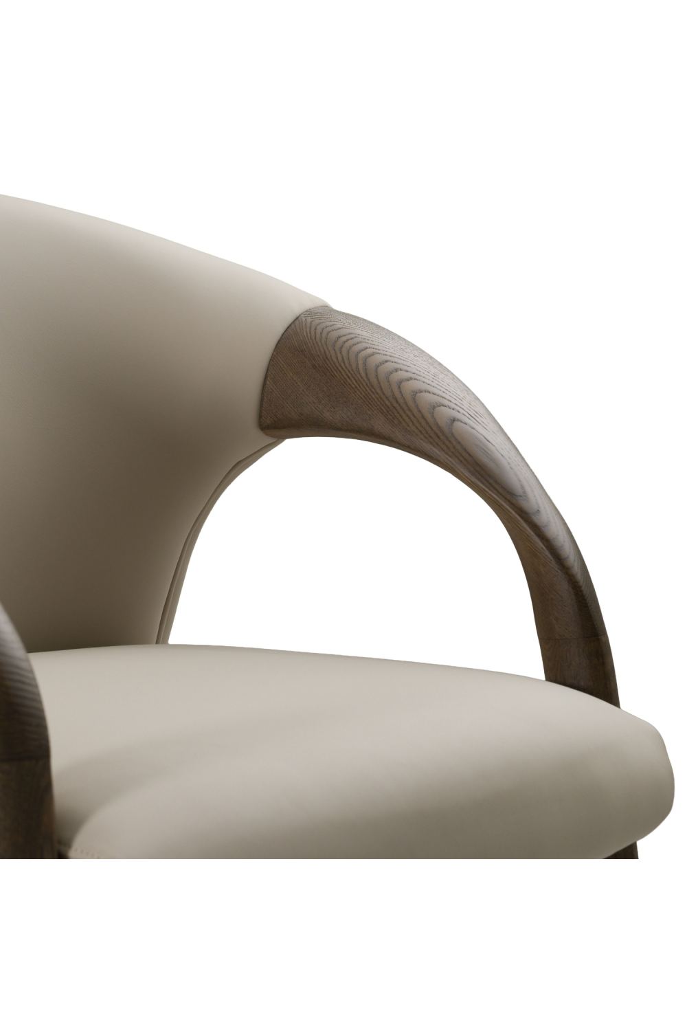 Vegan Leather Curved Dining Chair | OROA Modern Wynetta | Oroa.com