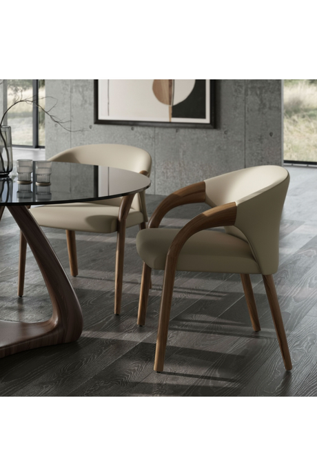 Light Gray Leather Dining Chair | OROA Modern Wynetta | Oroa.com