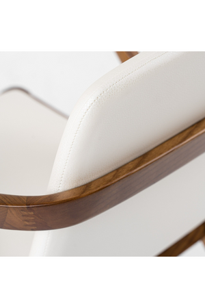 Walnut Framed Cream Dining Chair | OROA Modern Falcon | Oroa.com