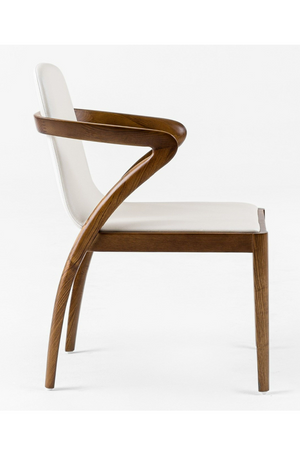 Walnut Framed Cream Dining Chair | OROA Modern Falcon | Oroa.com