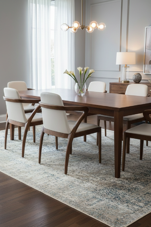 Walnut Framed Cream Dining Chair | OROA Modern Falcon | Oroa.com