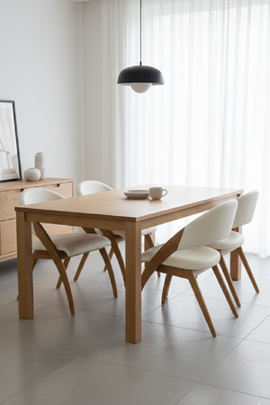 Ash Framed Cream Dining Chair | OROA Modern Lucas | Oroa.com