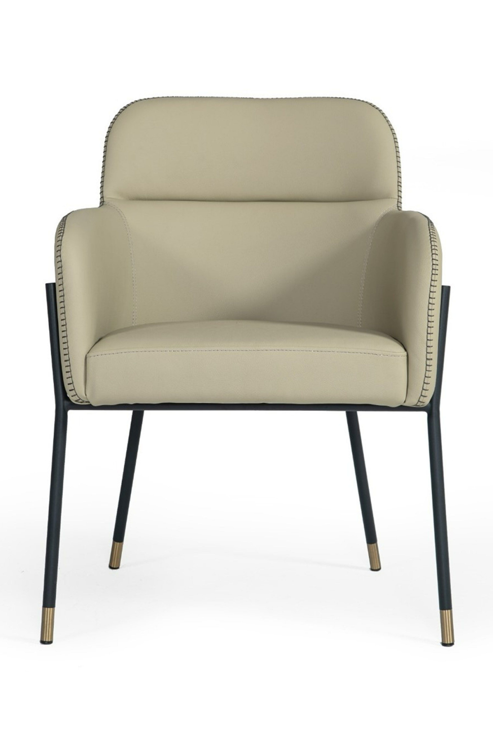 Gray Vegan Leather Dining Armchair | OROA Modern Brady | Oroa.com