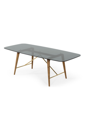 Smoked Glass Dining Table L | OROA Modern Kipling | Oroa.com