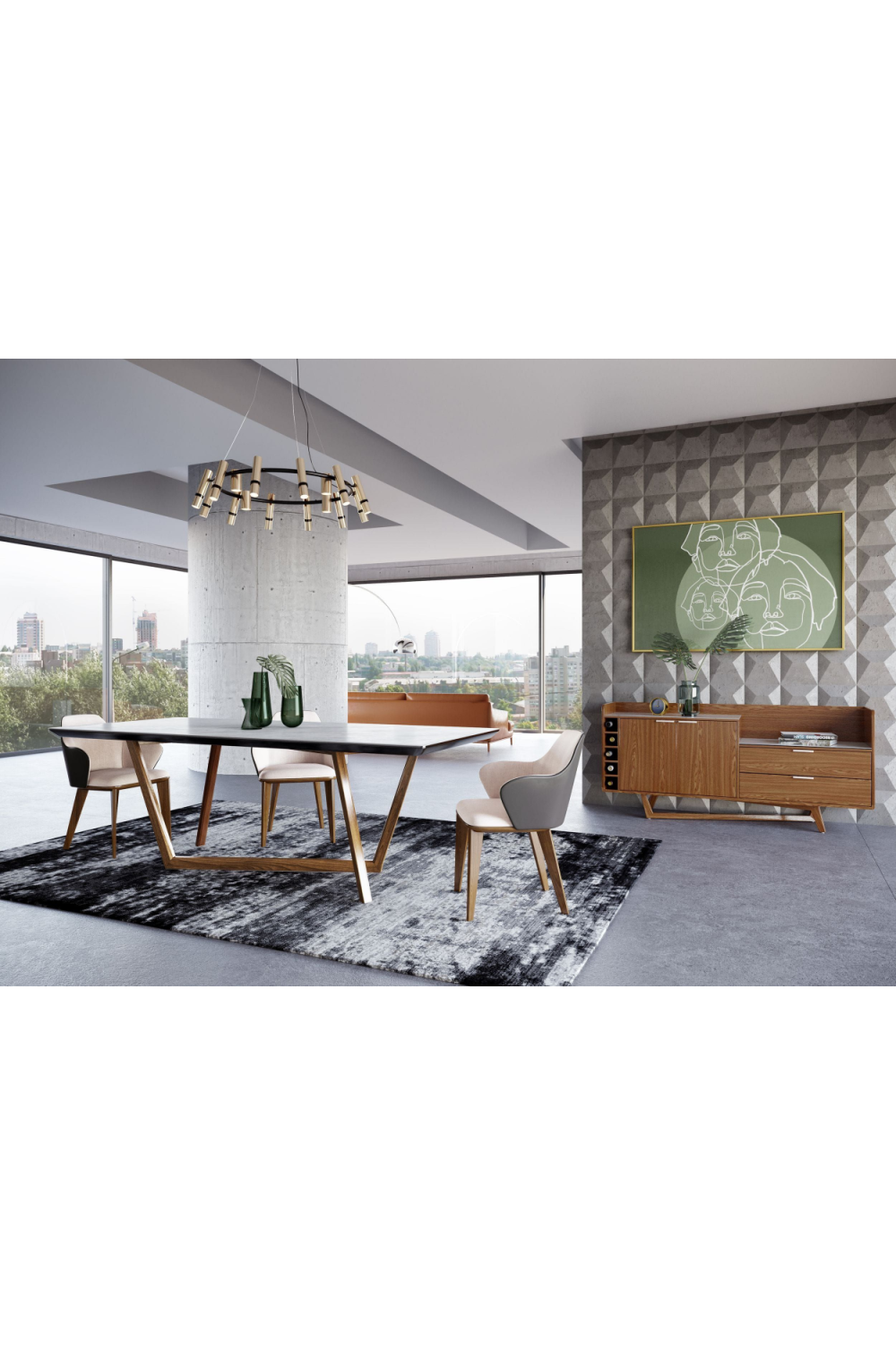 White Marble Top Dining Table | OROA Modern James | Oroa.com