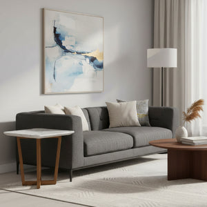   White Ceramic End Table | Oroa.com