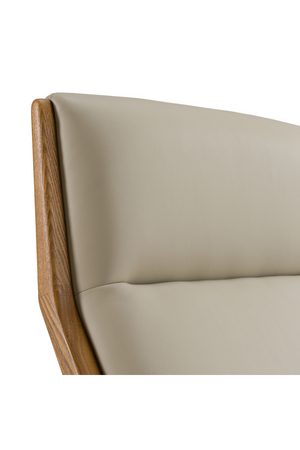 Beige Leatherette Lounge Chair & Ottoman | OROA Modern | Oroa.com