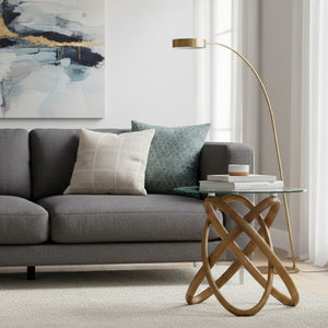 Interlocking Wood Base Side Table | OROA Modern Mason