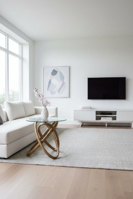 Interlocking Wood Base Side Table | OROA Modern Mason