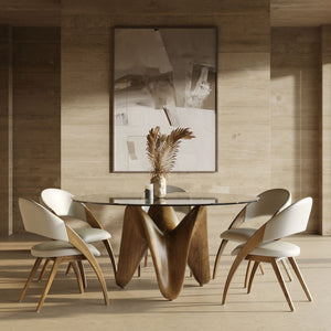   Round Tempered Glass Dining Table | Oroa.com