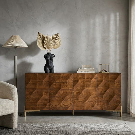   Ash Wood 4-Door Sideboard | Oroa.com