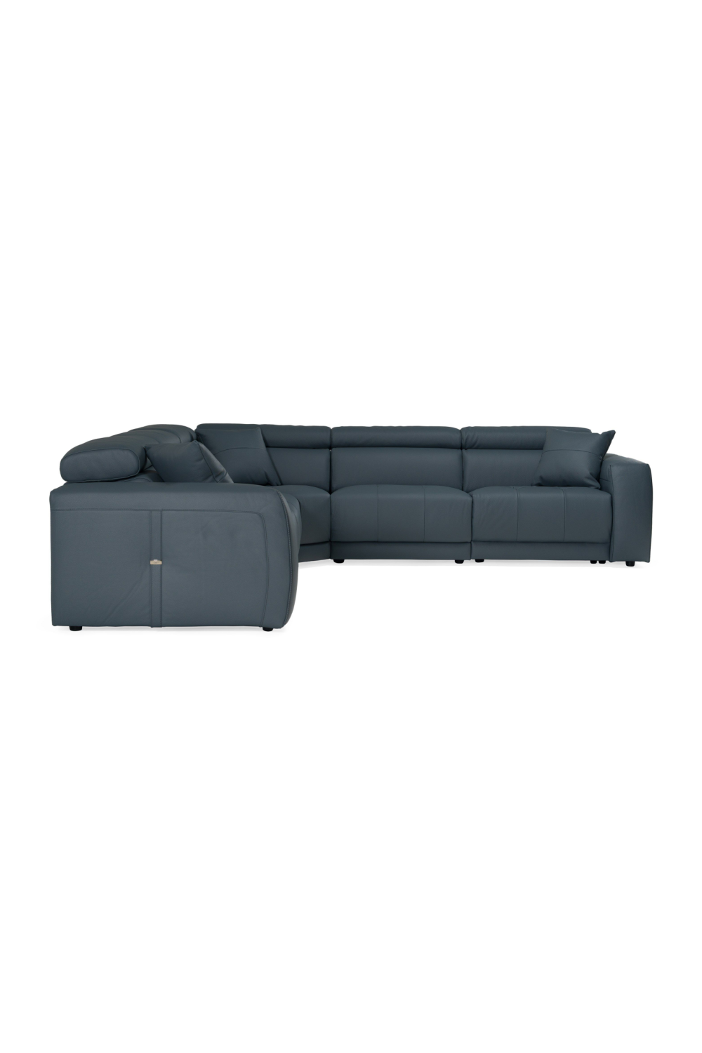 Blue Leather Recliner Sectional Sofa | OROA Modern Dalton | Oroa.com