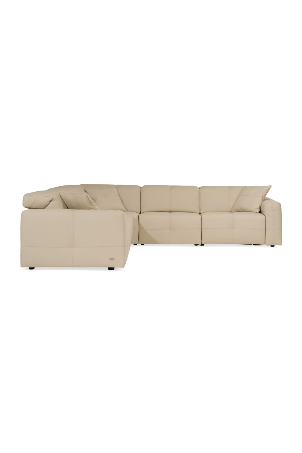 Cream Leather Recliner Sectional Sofa | OROA Modern Nizza | Oroa.com