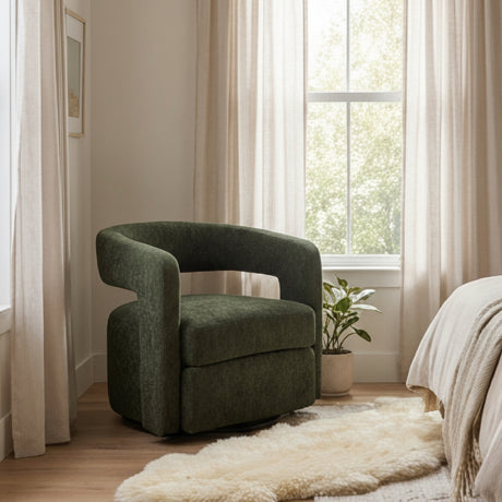 Green Swivel Accent Chair | OROA Modern Ryan