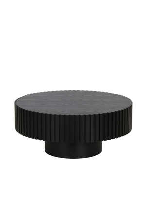 Ribbed Wooden Round Coffee Table | OROA Modern Pierre | Oroa.com