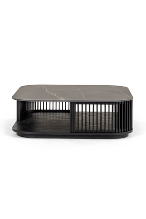 Black Ceramic Square Coffee Table | OROA Modern Chip | Oroa.com