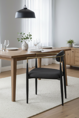 Gold-Armed Dining Chair | OROA Modern Buchtel | Oroa.com