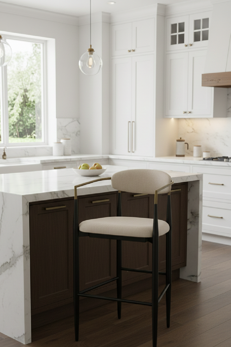 Gold Armed Bar Chair | OROA Modern Buchtel | Oroa.com