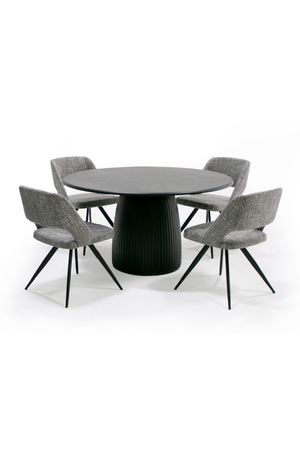 Black Oak Round Dining Table | OROA Modern Lander | Oroa.com