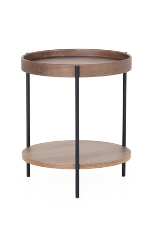 Round Wooden 2-Layer End Table | OROA Modern Savoy | Oroa.com