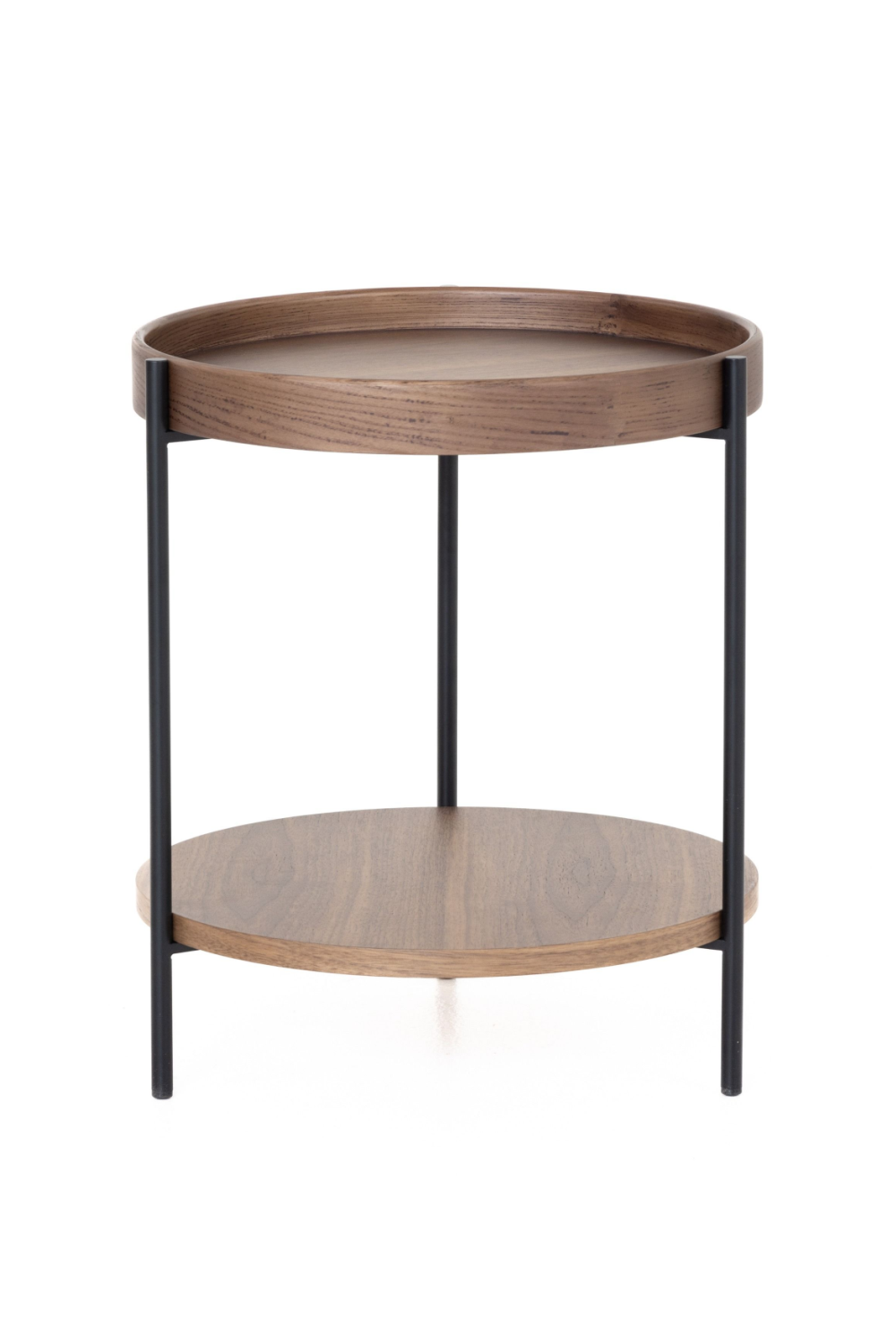 Round Wooden 2-Layer End Table | OROA Modern Savoy | Oroa.com