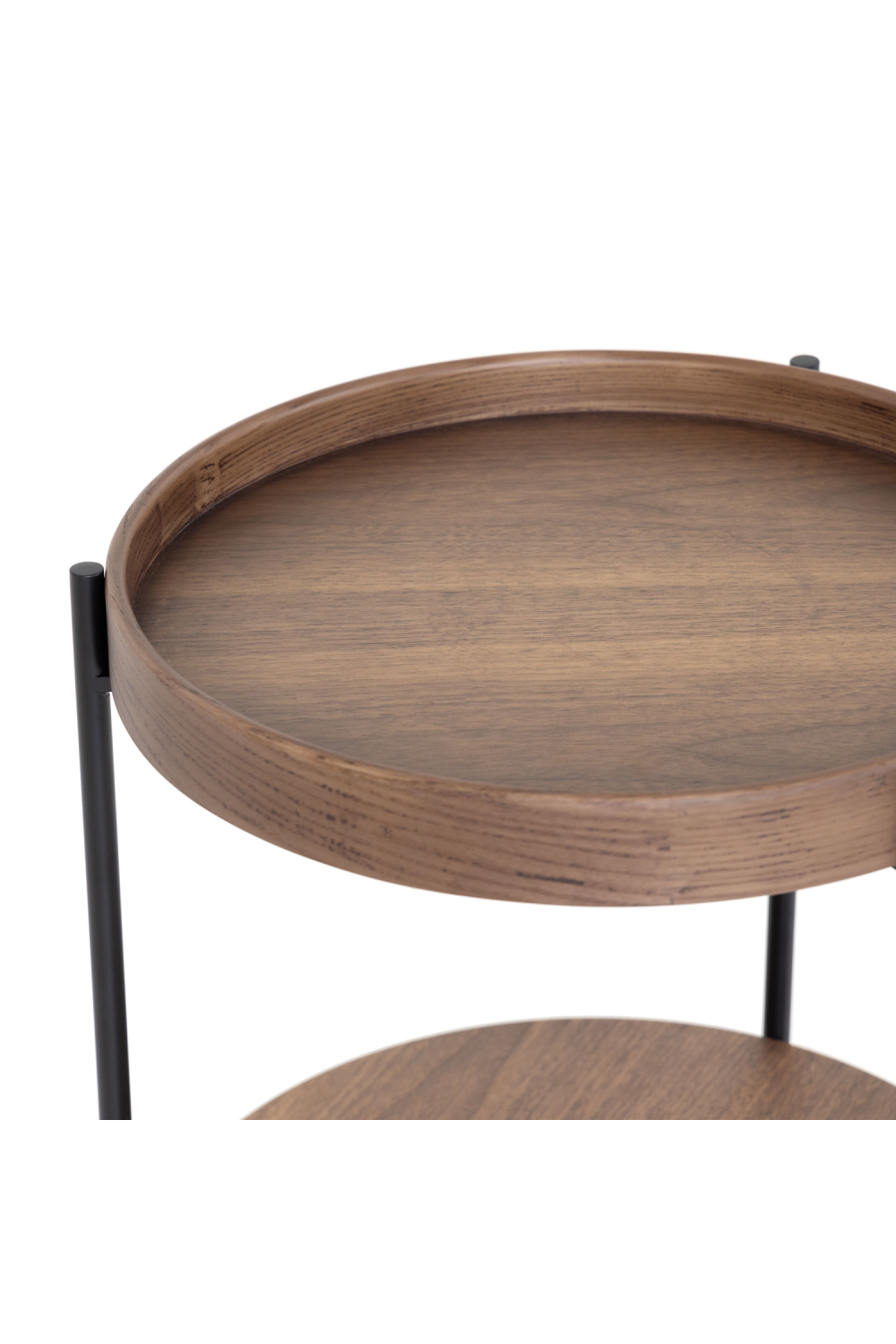 Round Wooden 2-Layer End Table | OROA Modern Savoy | Oroa.com