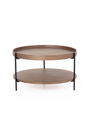 Round Wooden 2-Layer Coffee Table M | OROA Modern Savoy