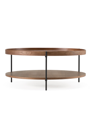 Round Wooden 2-Shelf Coffee Table | OROA Modern Savoy | Oroa.com